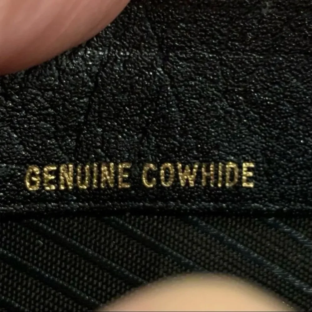 NWOT Swank Genuine Cowhide Black‎ Leather Bifold Wallet